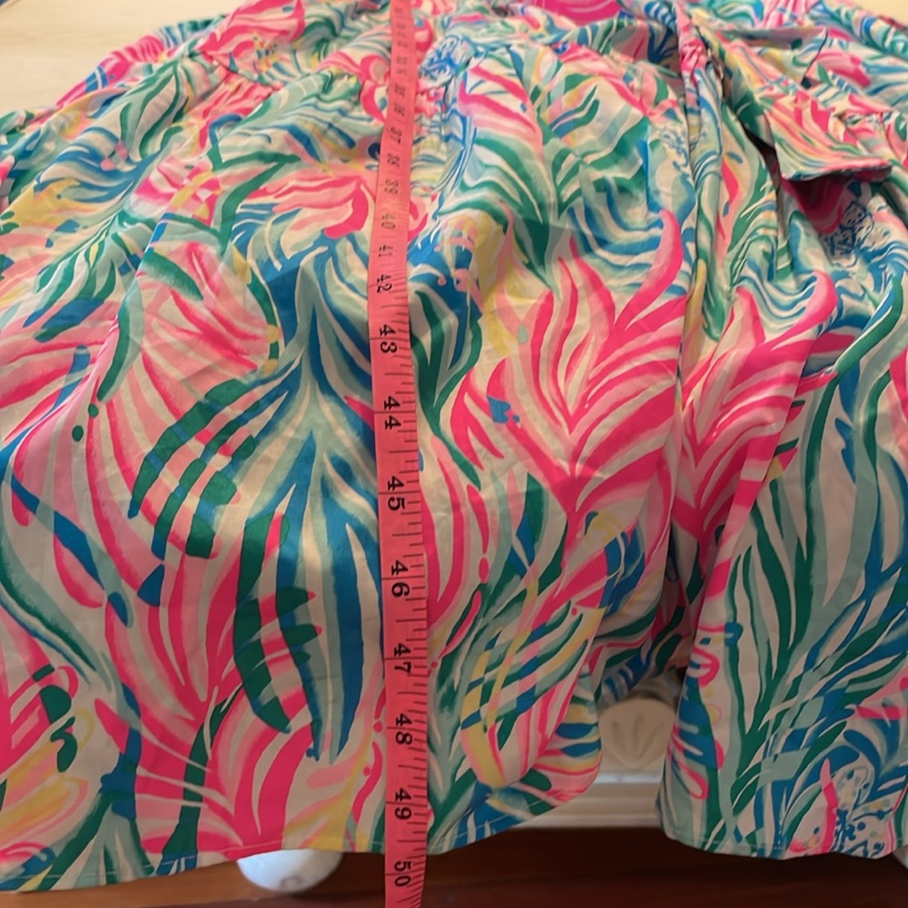 New Lilly Pulitzer Edith Cotton Multi Sea Turtle Soirée Tiered Midi Dress size 2 - Picture 14 of 16